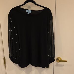 CeCe Dressy Black Top XL